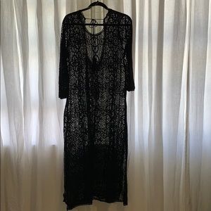 Black sheer beach cover Dress